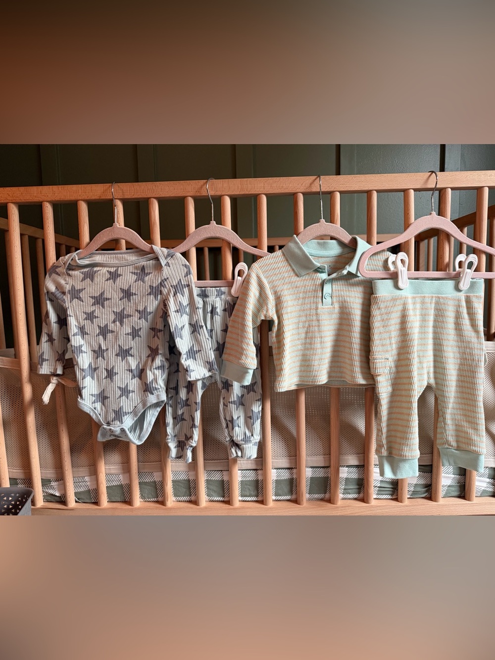 Baby Blue Long Sleeve Star & Stripes Matching Sets Bundle